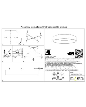***OFER/DES*** NISEKO * PLAFÓN REDONDO LED 45 CM - 3000K - NEGRO